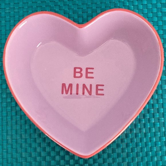 Heart Shaped Nesting Bowls 3 Pc Set Ceramic Purple Pink Green - Picture 5 of 14